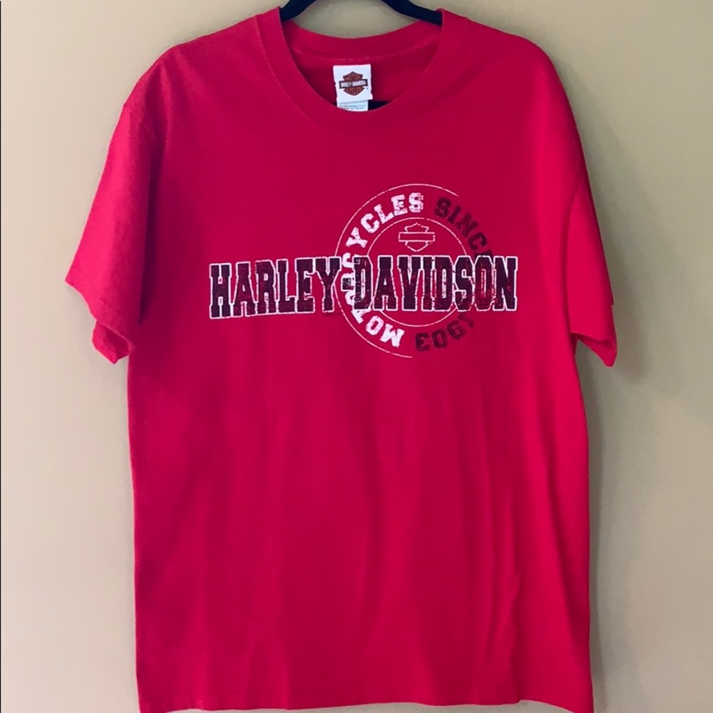 Harley-Davidson Tee Shirt Mens Large Red